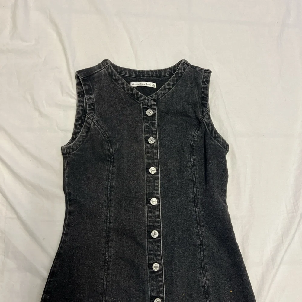 Abercrombie and finch Black Denim Button-Down Dress - Picture 4 of 7